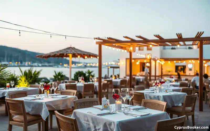 Romantic dinner awaits couples in Ayia Napa, featuring stunning views and delicious cuisine at top restaurants