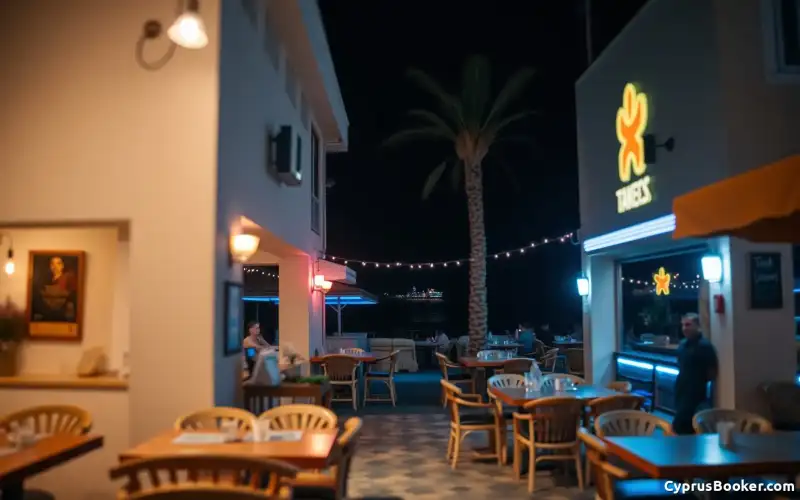 Authentic Greek tavernas in Ayia Napa offer delicious food and a vibrant atmosphere, perfect for a seaside getaway