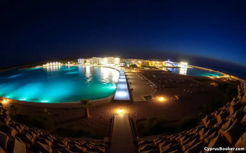 Ayia Napa's vibrant beaches, Olympic Lagoon and Adams Beach, offer sun, fun, and lively nightlife for families and travelers