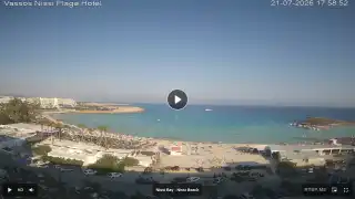 Thumbnail July 21, 2026 15:00 Ayia Napa Cyprus - Nissi Beach Panorama