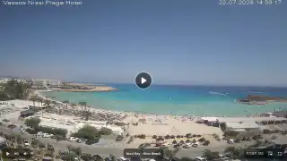 Thumbnail July 22, 2026 12:00 Ayia Napa Cyprus - Nissi Beach Panorama