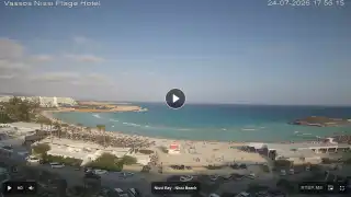 Thumbnail July 24, 2026 15:00 Ayia Napa Cyprus - Nissi Beach Panorama