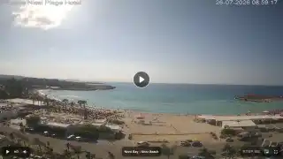 Thumbnail July 26, 2026 06:00 Ayia Napa Cyprus - Nissi Beach Panorama