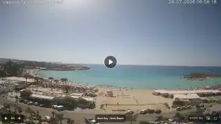 Thumbnail July 28, 2026 07:00 Ayia Napa Cyprus - Nissi Beach Panorama