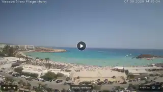 Thumbnail August 1, 2026 12:00 Ayia Napa Cyprus - Nissi Beach Panorama