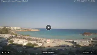 Thumbnail August 1, 2026 15:00 Ayia Napa Cyprus - Nissi Beach Panorama