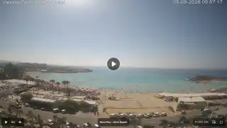 Thumbnail August 5, 2026 07:00 Ayia Napa Cyprus - Nissi Beach Panorama