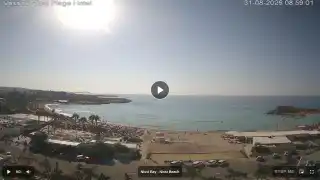 Thumbnail August 31, 2026 06:00 Ayia Napa Cyprus - Nissi Beach Panorama