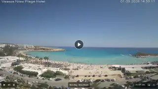 Thumbnail September 1, 2026 12:00 Ayia Napa Cyprus - Nissi Beach Panorama