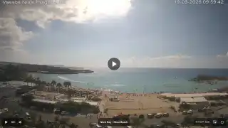 Thumbnail September 19, 2026 07:00 Ayia Napa Cyprus - Nissi Beach Panorama